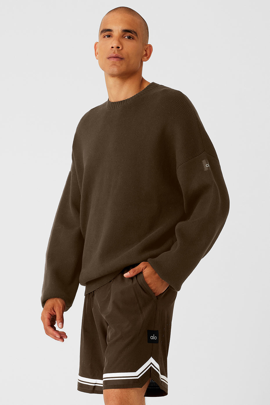 Scholar Crew Neck Sweater — Espresso