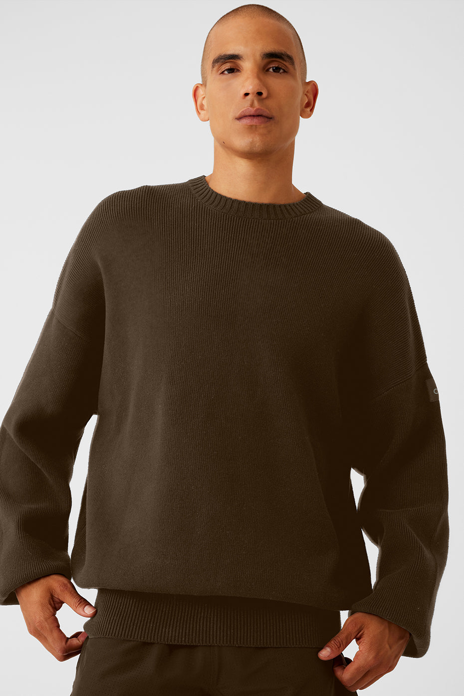 Scholar Crew Neck Sweater — Espresso