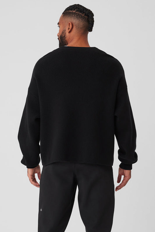 Scholar Cardigan Sweater — Black