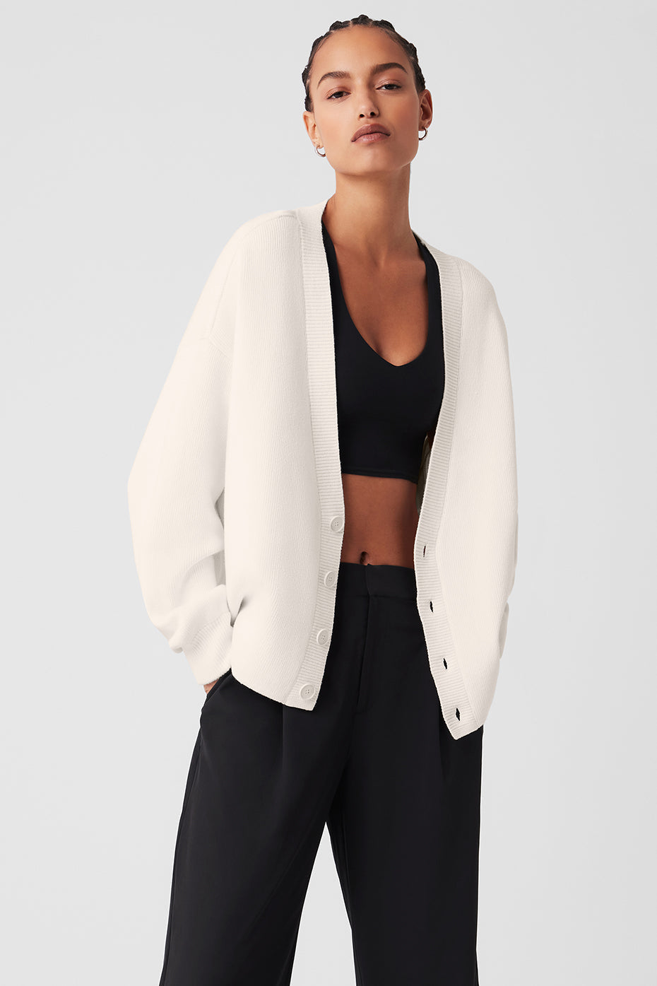 Scholar Cardigan Sweater — Ivory