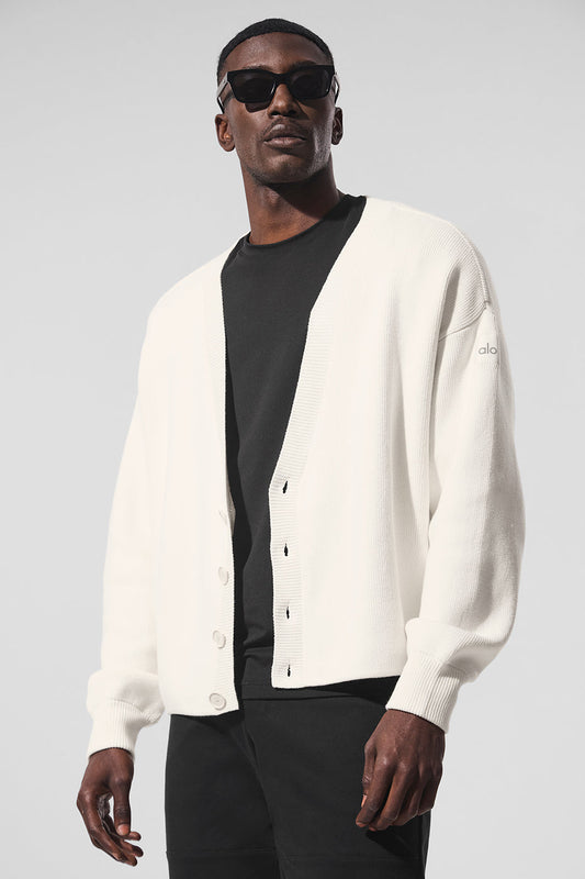 Scholar Cardigan Sweater — Ivory