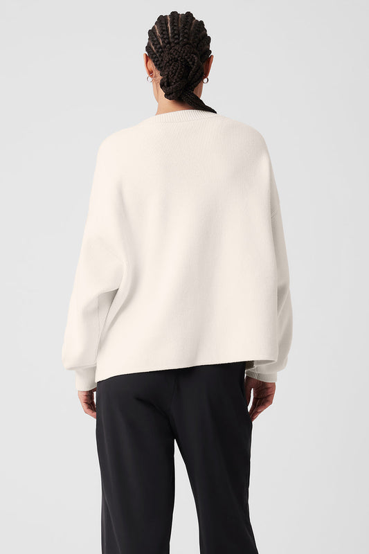 Scholar Cardigan Sweater — Ivory