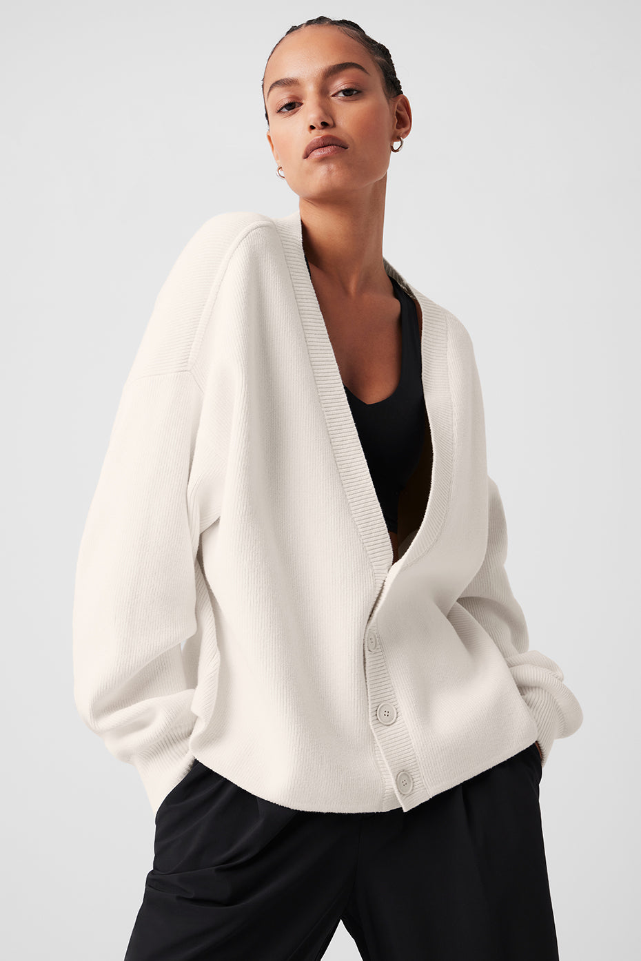 Scholar Cardigan Sweater — Ivory