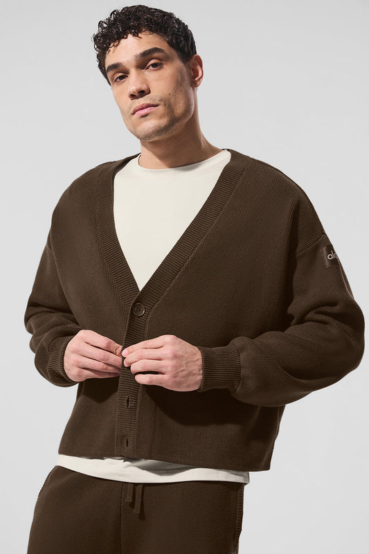Scholar Cardigan Sweater — Espresso