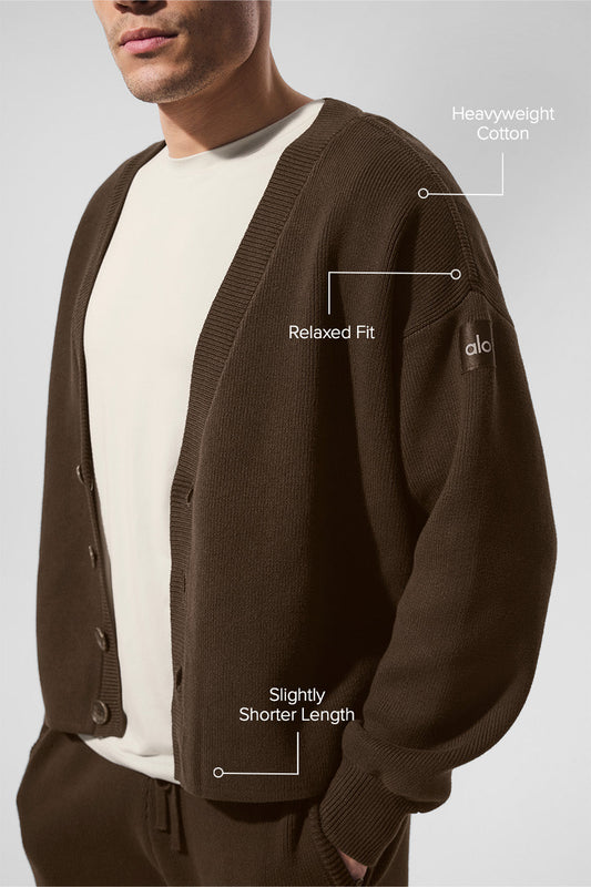 Scholar Cardigan Sweater — Espresso