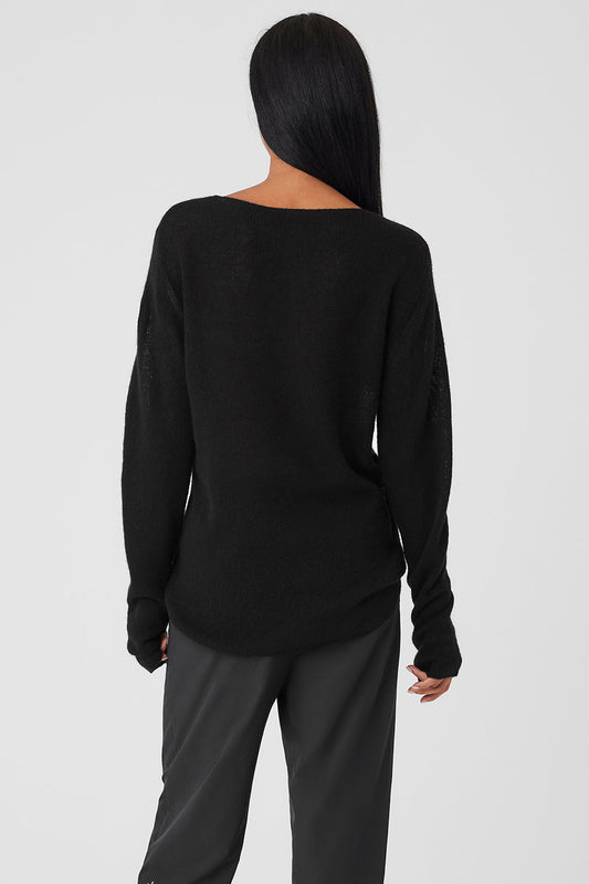 Cashmere Reform Long‑Sleeve — Black
