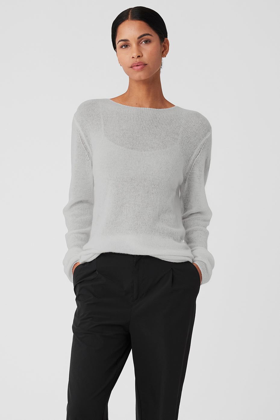 Cashmere Reform Long‑Sleeve — Dove Grey Heather