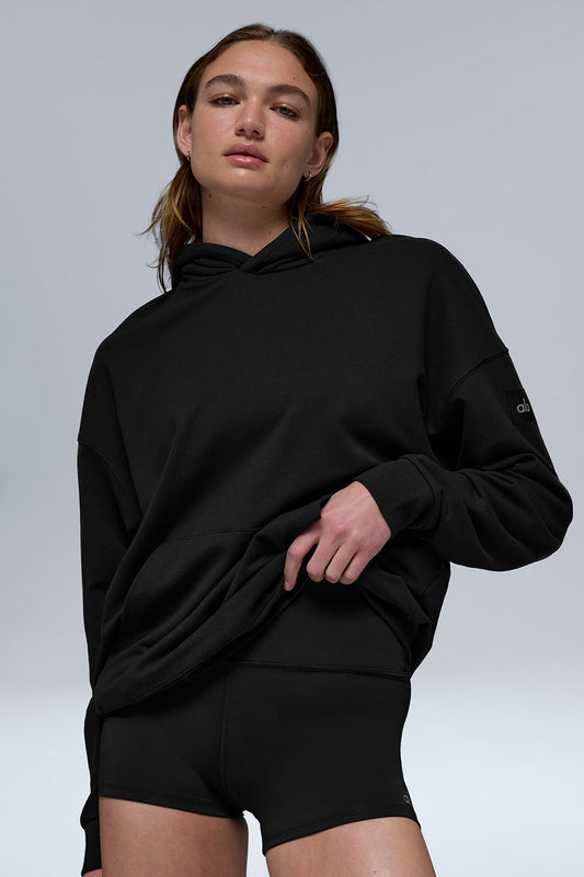 Double Take Hooded Sweatshirt — Black