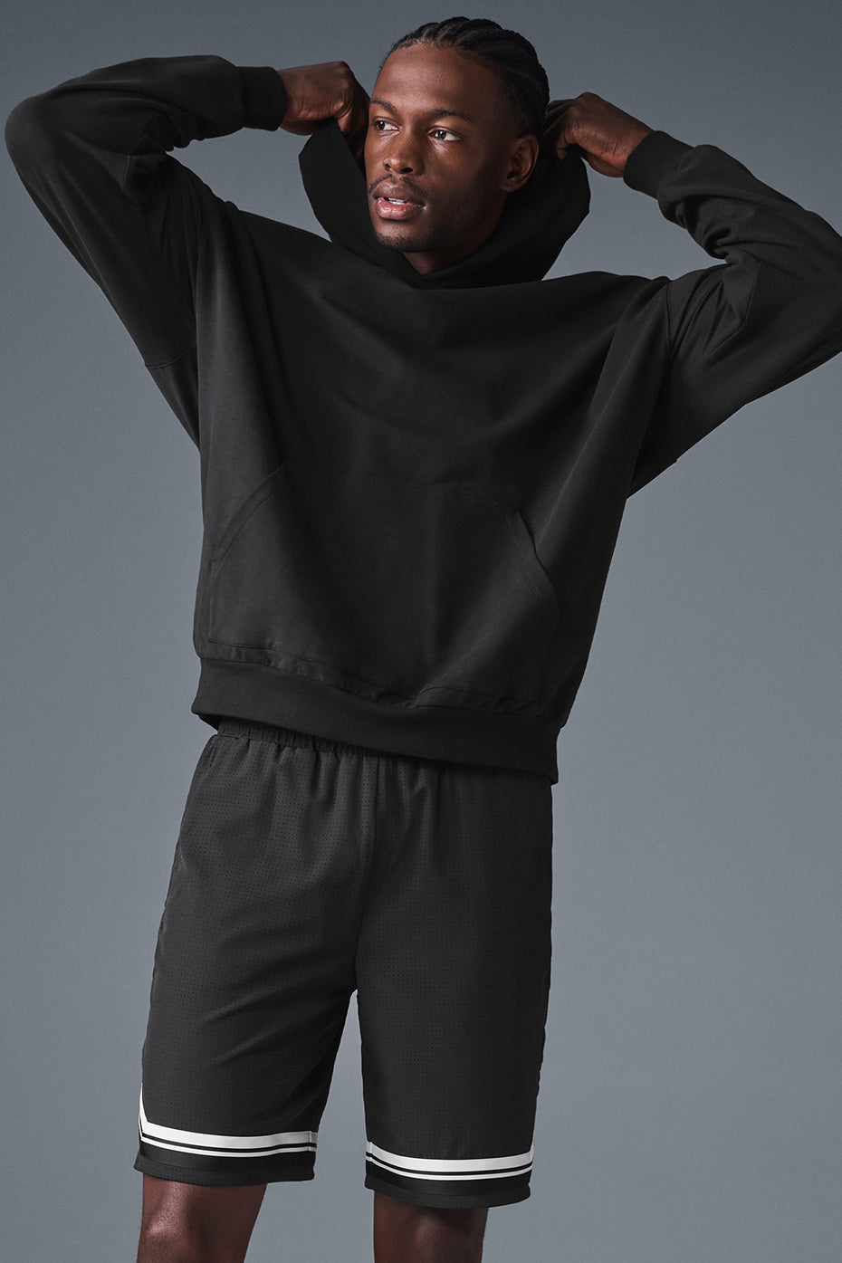 Double Take Hooded Sweatshirt — Black