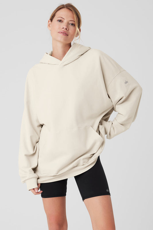 Double Take Hooded Sweatshirt — Bone