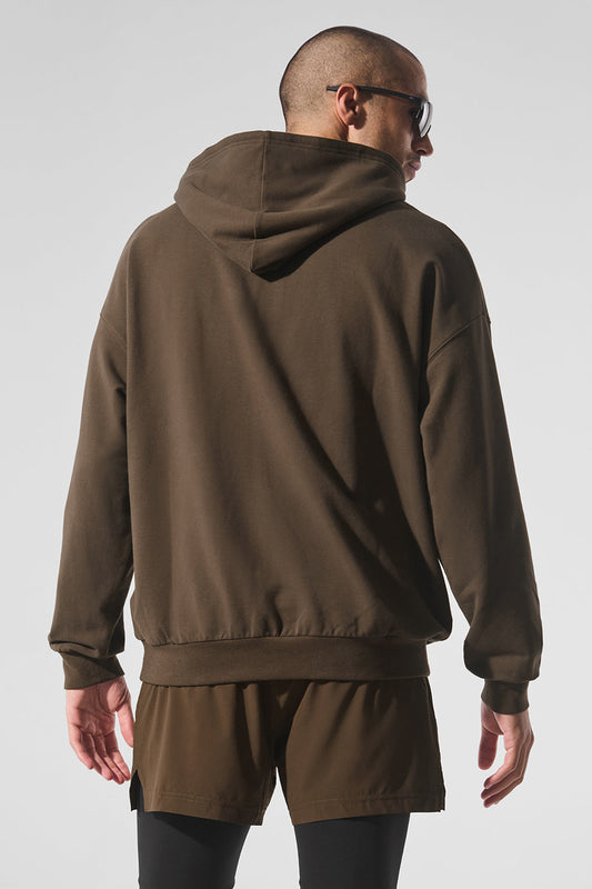 Double Take Hooded Sweatshirt — Espresso