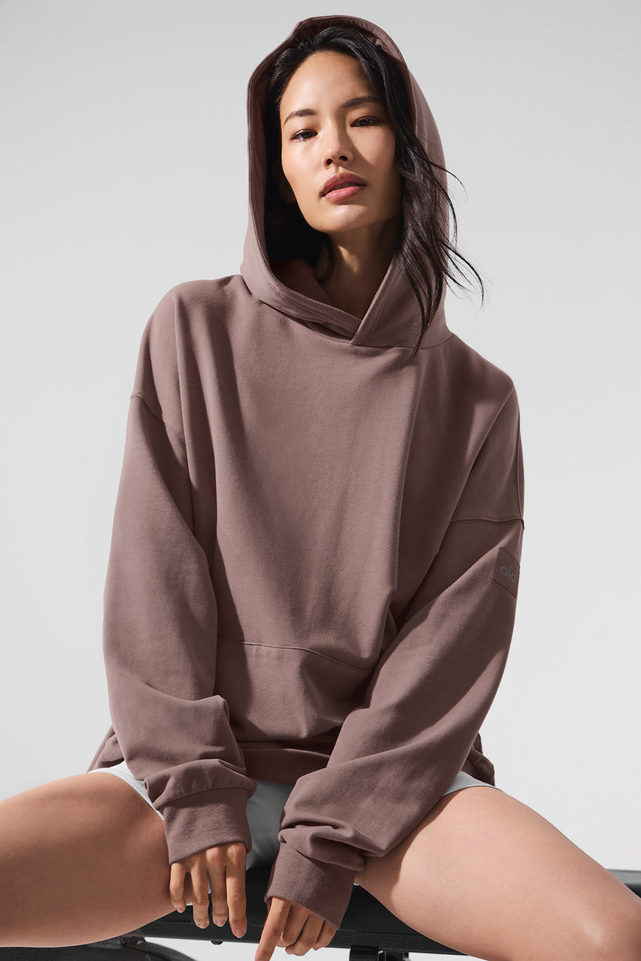 Double Take Hooded Sweatshirt — Mushroom