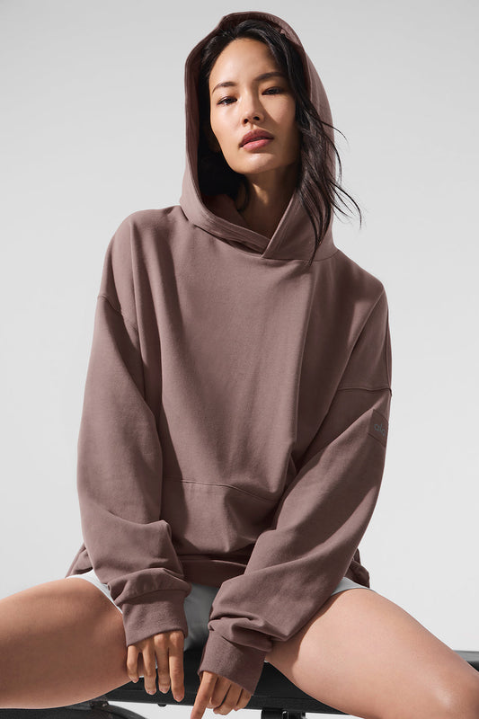 Double Take Hooded Sweatshirt — Mushroom