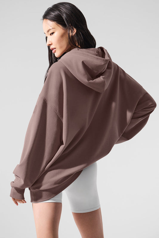 Double Take Hooded Sweatshirt — Mushroom