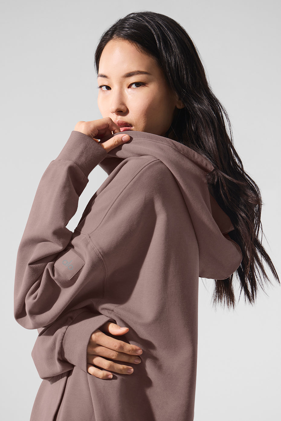 Double Take Hooded Sweatshirt — Mushroom