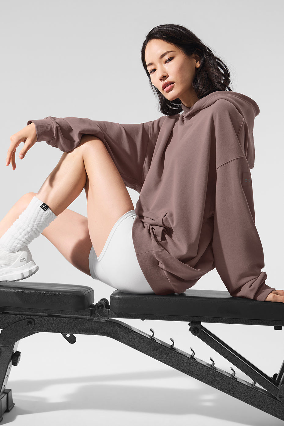 Double Take Hooded Sweatshirt — Mushroom