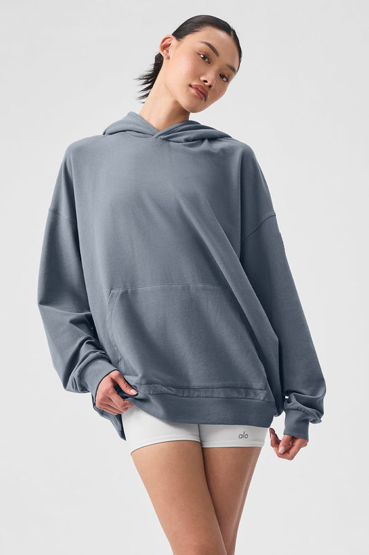 Double Take Hooded Sweatshirt — Steel Grey