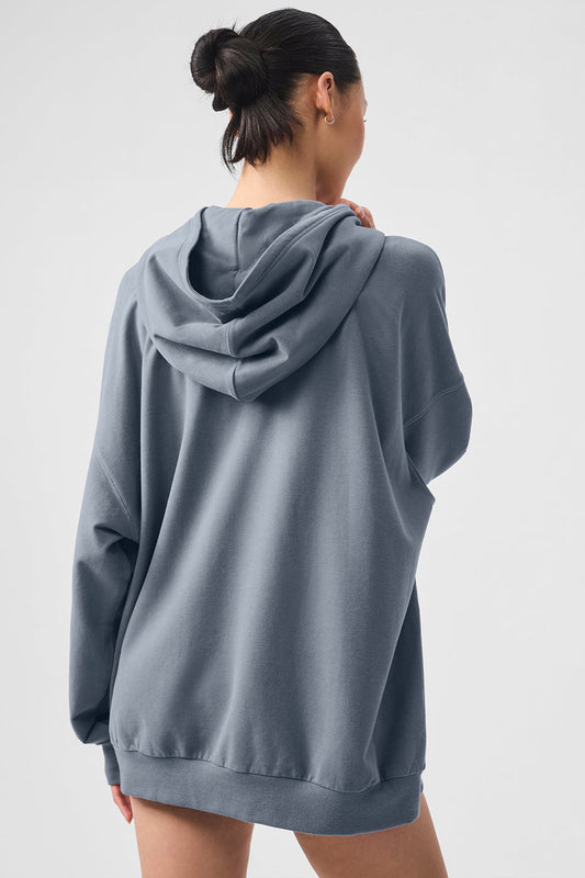 Double Take Hooded Sweatshirt — Steel Grey