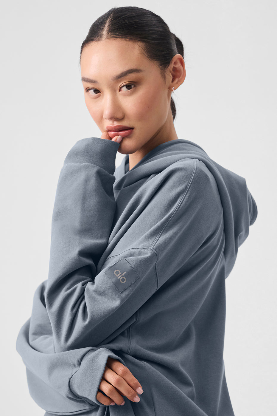 Double Take Hooded Sweatshirt — Steel Grey