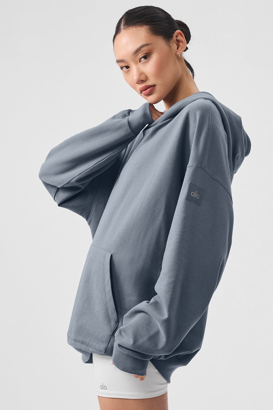 Double Take Hooded Sweatshirt — Steel Grey