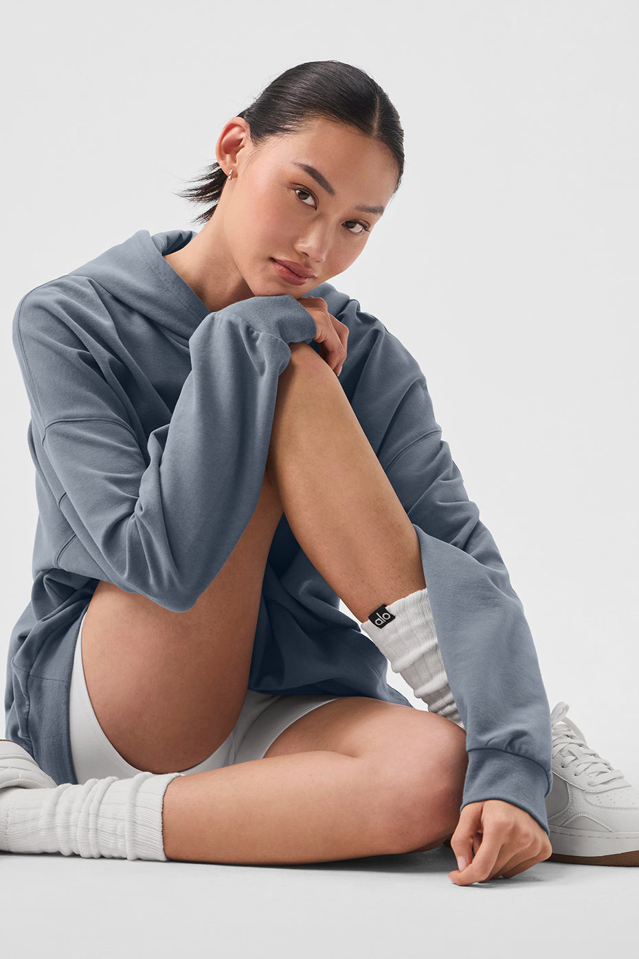 Double Take Hooded Sweatshirt — Steel Grey