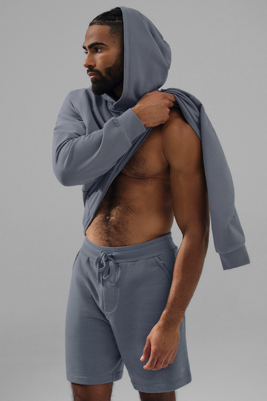 Double Take Hooded Sweatshirt — Steel Grey