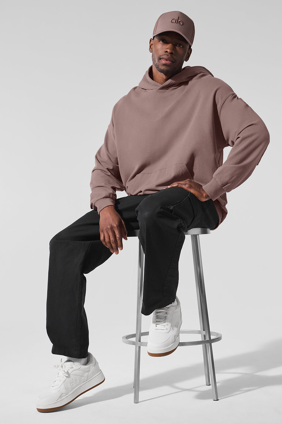 Double Take Hooded Sweatshirt — Mushroom