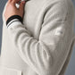 Sports Club Sweater Knit Hooded Sweatshirt — Bone