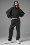 Chill Vintage Wash Hooded Sweatshirt — Black Wash