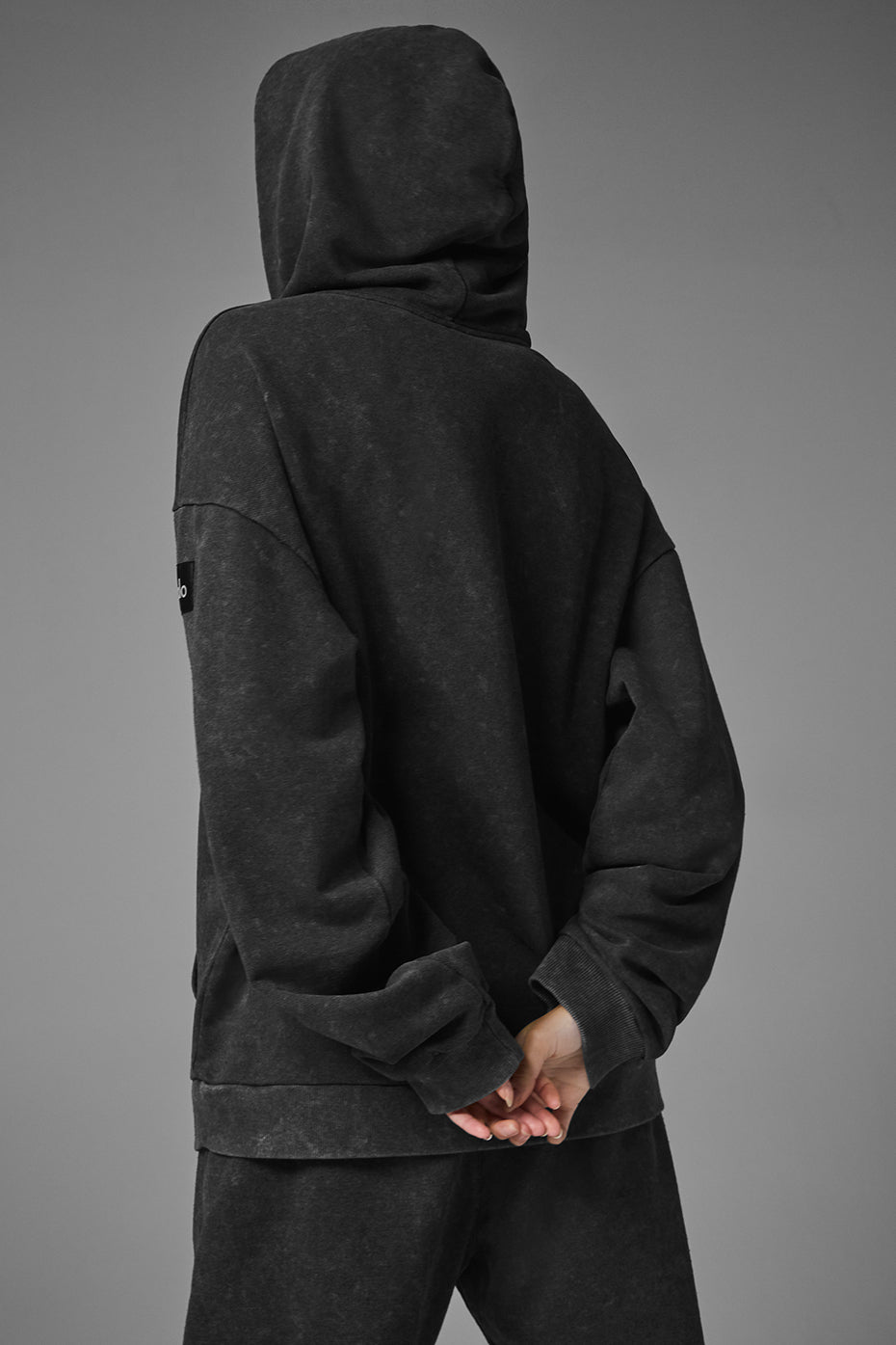 Chill Vintage Wash Hooded Sweatshirt — Black Wash