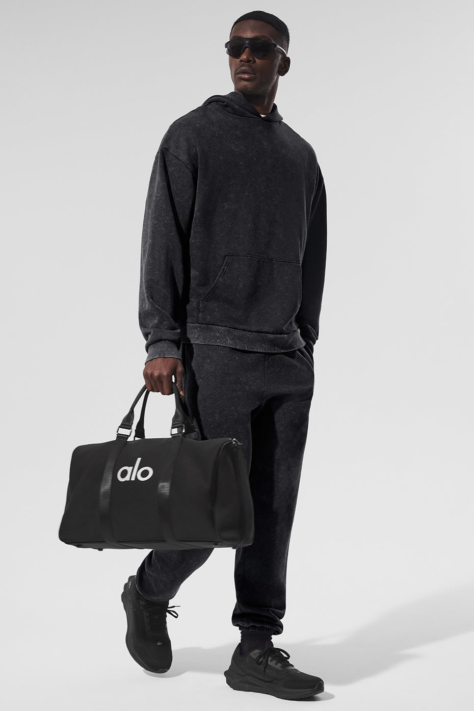 Chill Vintage Wash Hooded Sweatshirt — Black Wash