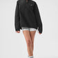 Light Weight Takeaway Track Crew Sweatshirt — Black