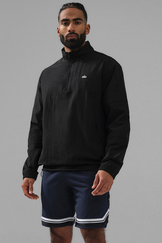 Light Weight Takeaway Track Crew Sweatshirt — Black