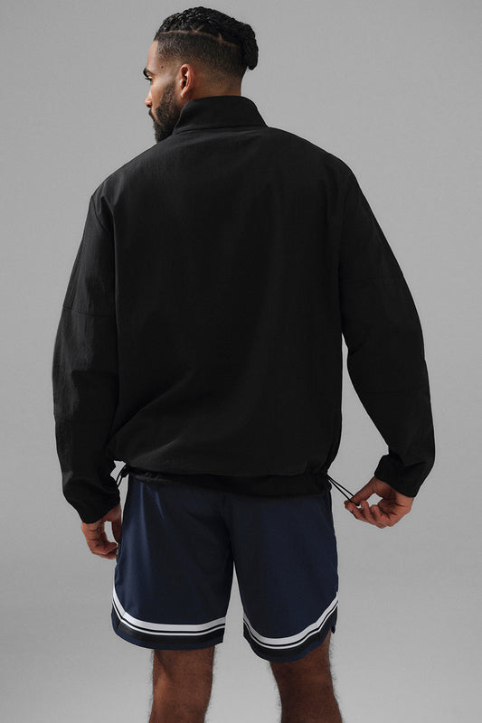 Light Weight Takeaway Track Crew Sweatshirt — Black