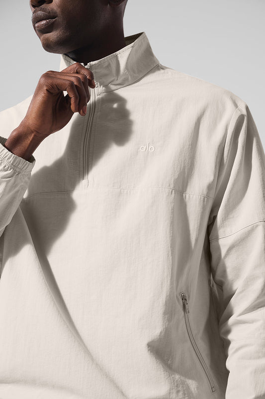 Light Weight Takeaway Track Crew Sweatshirt — Bone
