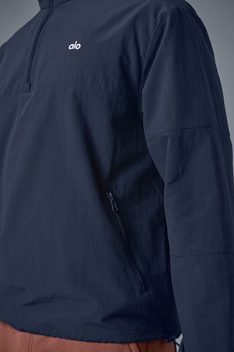 Light Weight Takeaway Track Crew Sweatshirt — Navy