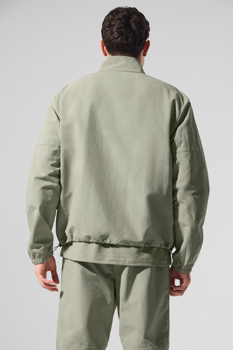 Light Weight Takeaway Track Crew Sweatshirt — Limestone