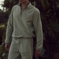 Light Weight Takeaway Track Crew Sweatshirt — Limestone