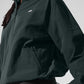 Light Weight Takeaway Track Crew Sweatshirt — Charcoal Green