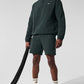 Light Weight Takeaway Track Crew Sweatshirt — Charcoal Green