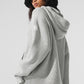 Domain Rib Knit Full Zip Sweater — Athletic Heather Grey