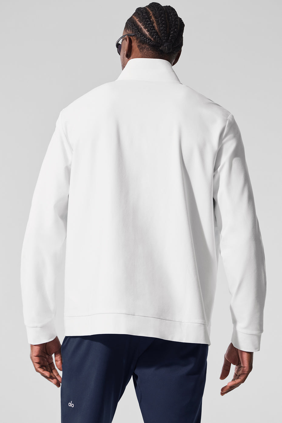 Conquer Max Mock Neck Full Zip — White