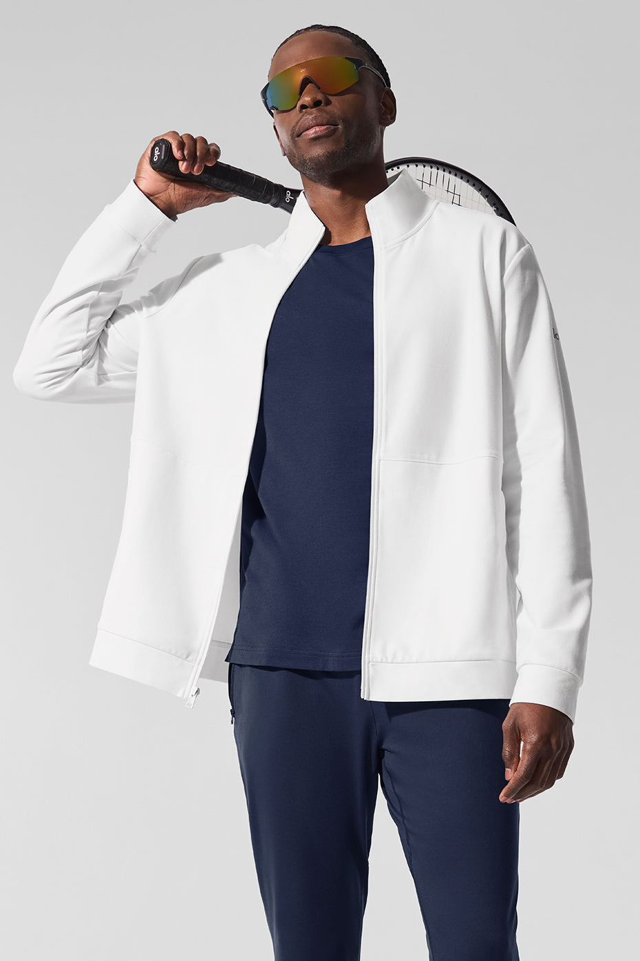 Conquer Max Mock Neck Full Zip — White