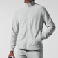 Conquer Max Mock Neck Full Zip — Athletic Heather Grey