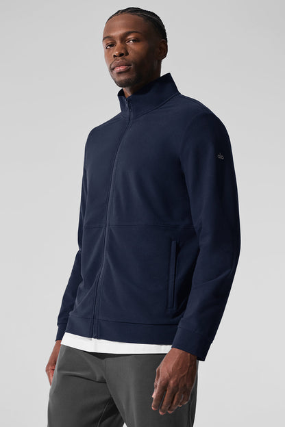 Conquer Max Mock Neck Full Zip — Navy