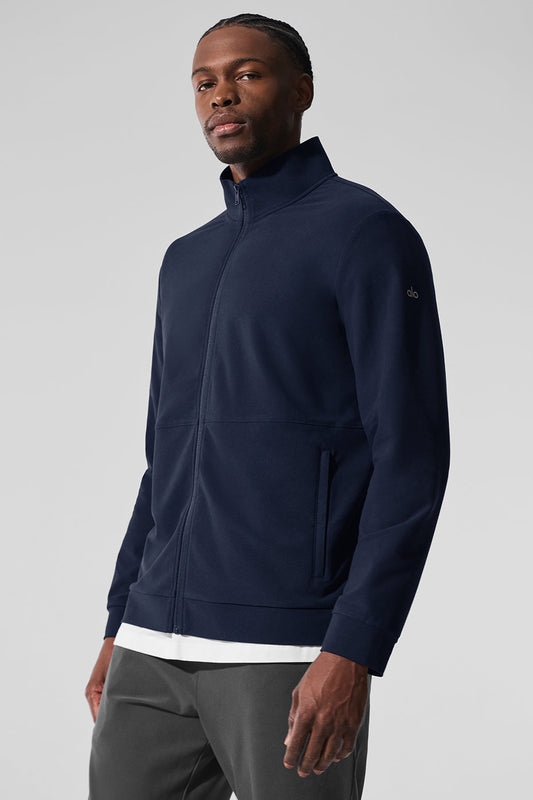 Conquer Max Mock Neck Full Zip — Navy