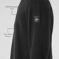 Elevate Waffle Long‑Sleeve Crew — Black