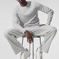 Elevate Waffle Long‑Sleeve Crew — Athletic Heather Grey