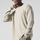 Elevate Waffle Long‑Sleeve Crew — Bone