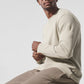 Elevate Waffle Long‑Sleeve Crew — Bone